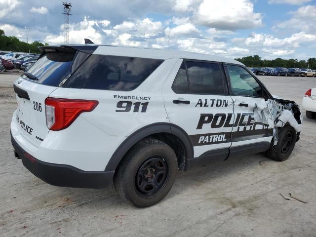 1FM5K8AW9LGA19414 - 2020 FORD EXPLORER POLICE INTERCEPTOR WHITE photo 3