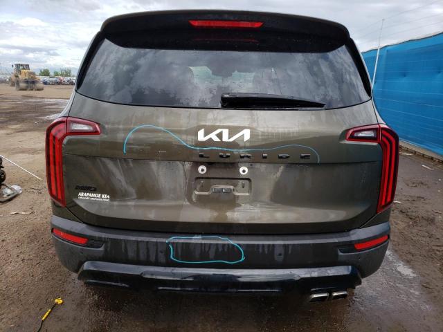 5XYP5DHC6NG234859 - 2022 KIA TELLURIDE SX GREEN photo 6