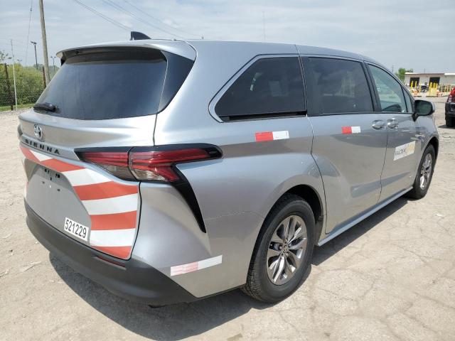 5TDKSKFC0MS036824 - 2021 TOYOTA SIENNA LE SILVER photo 3