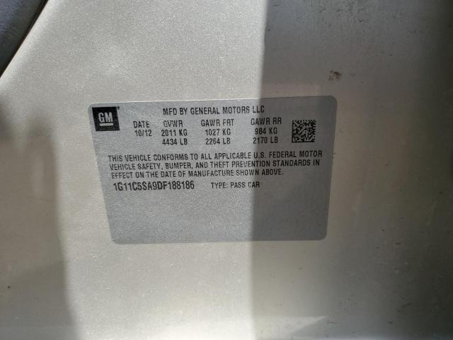 1G11C5SA9DF188186 - 2013 CHEVROLET MALIBU 1LT 金色 照片 12