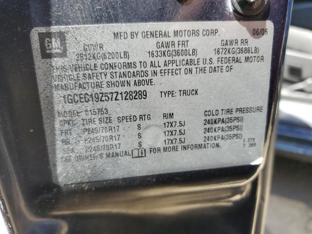 1GCEC19Z57Z128289 - 2007 CHEVROLET SILVERADO C1500 CLASSIC Mavi foto 12