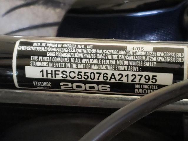 1HFSC55076A212795 - 2006 HONDA VTX1300 C BLACK photo 10