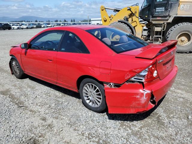 1HGEM229X5L017588 - 2005 HONDA CIVIC EX RED photo 2