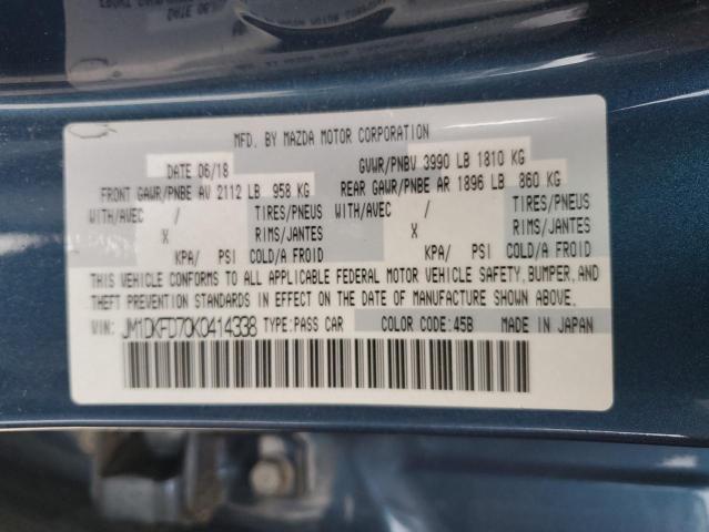JM1DKFD70K0414338 - 2019 MAZDA CX-3 GRAND TOURING BLUE photo 14