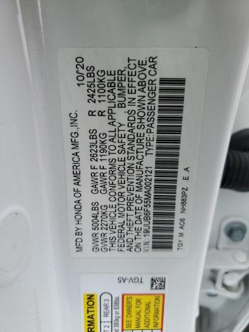 19UUB6F55MA002121 - 2021 ACURA TLX TECH A WHITE photo 13