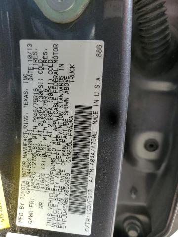 5TFJU4GN6EX052989 - 2014 TOYOTA TACOMA DOUBLE CAB PRERUNNER GRAY photo 13