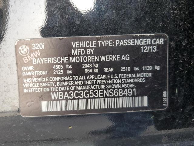 WBA3C3G53ENS68491 - 2014 BMW 320 I XDRIVE BLACK photo 12