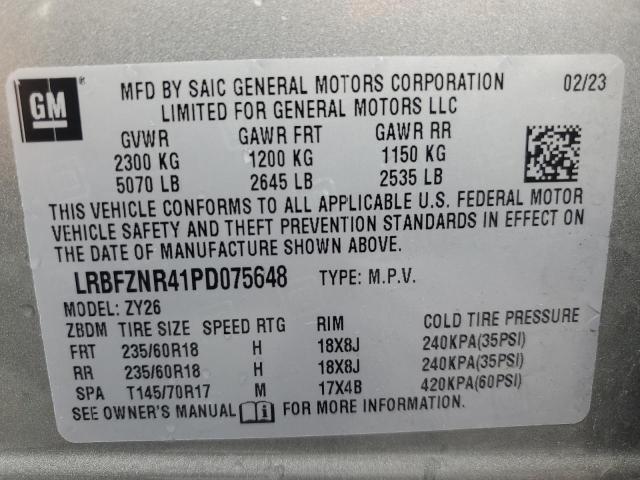 LRBFZNR41PD075648 - 2023 BUICK ENVISION ESSENCE SILVER photo 13