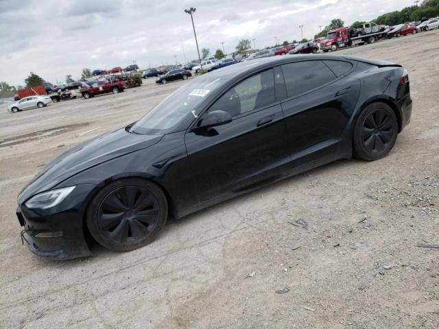 5YJSA1E52MF440809 - 2021 TESLA MODEL S Սև լուսանկար 1