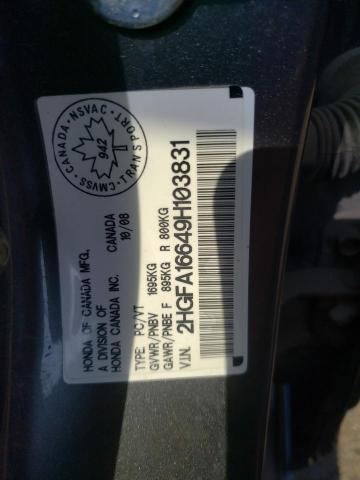 2HGFA16649H103831 - 2009 HONDA CIVIC LX-S Grafit foto 12