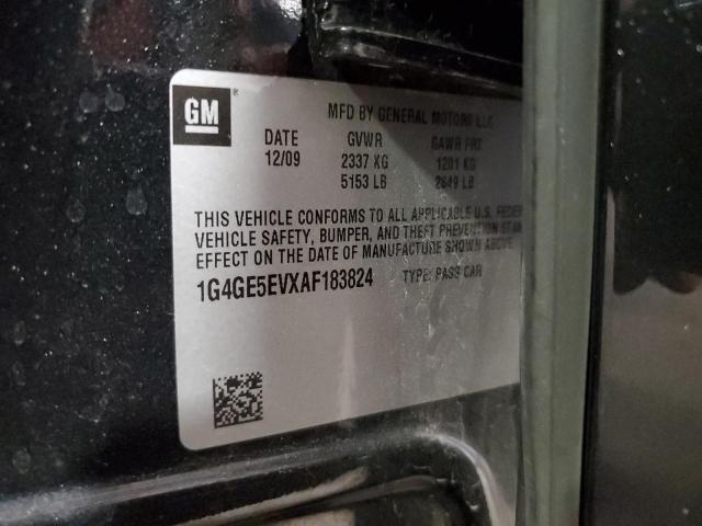 1G4GE5EVXAF183824 - 2010 BUICK LACROSSE CXS Սև լուսանկար 12