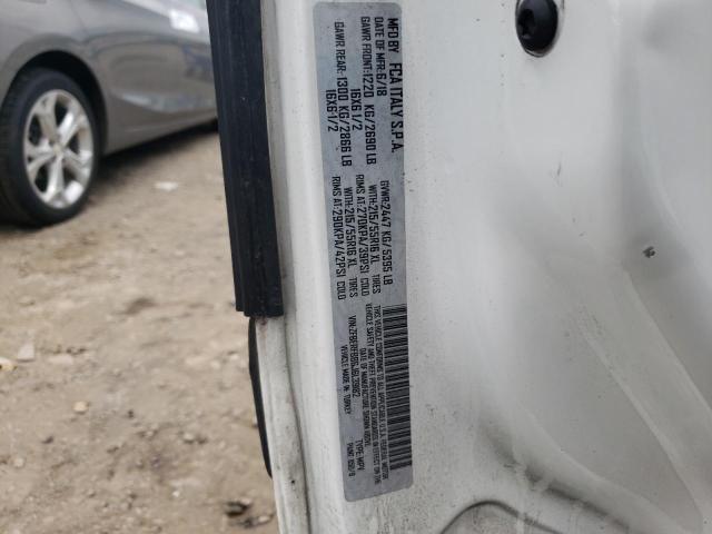 ZFBERFBB6J6L39182 - 2018 RAM PROMASTER SLT Білий фото 13