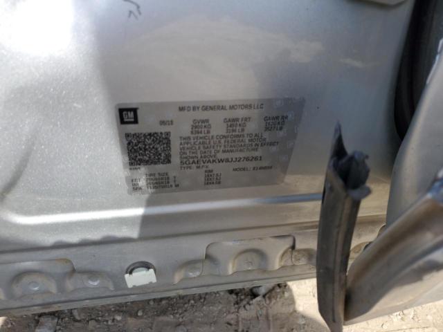 5GAEVAKW8JJ276261 - 2018 BUICK ENCLAVE ESSENCE ვერცხლისფერი ფოტო 13