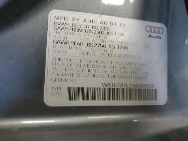 WA1UFAFL2DA094559 - 2013 AUDI A4 ALLROAD PREMIUM PLUS GRAY photo 12