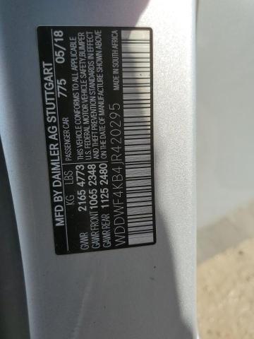 WDDWF4KB4JR420295 - 2018 MERCEDES-BENZ C 300 4MATIC SILVER photo 12
