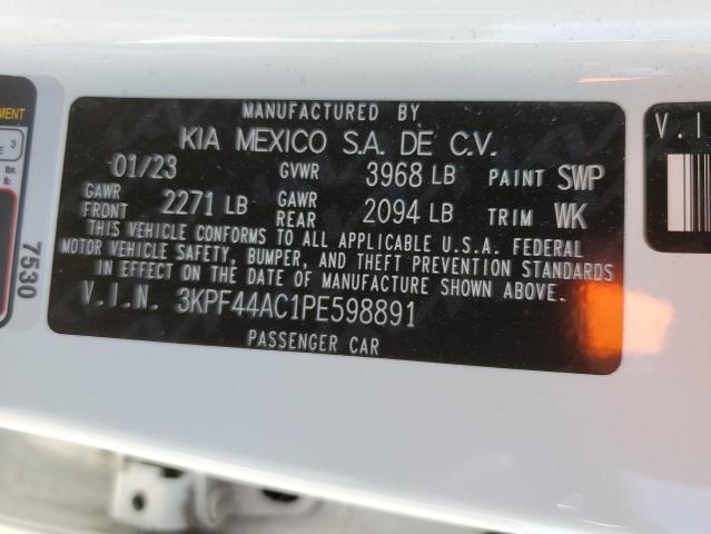 3KPF44AC1PE598891 - 2023 KIA FORTE GT WHITE photo 12