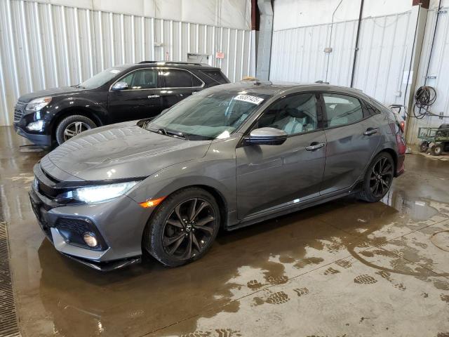 SHHFK7H93KU201023 - 2019 HONDA CIVIC SPORT TOURING GRAY photo 1