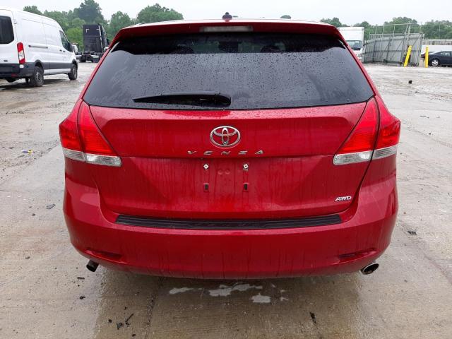 4T3BK11A69U021069 - 2009 TOYOTA VENZA RED photo 6