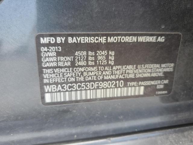 WBA3C3C53DF980210 - 2013 BMW 320 I XDRIVE GRAY photo 12