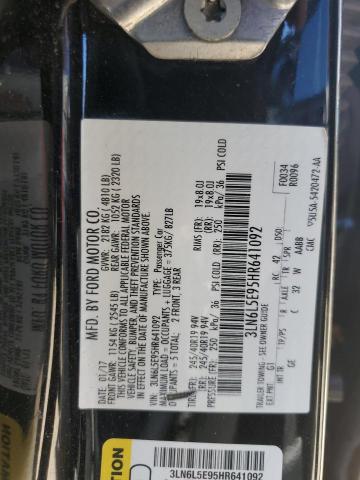 3LN6L5E95HR641092 - 2017 LINCOLN MKZ RESERVE შავი ფოტო 12