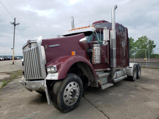 1XKWDB9X2VJ748958 - 1997 KENW T600 W900 BURGUNDY photo 2