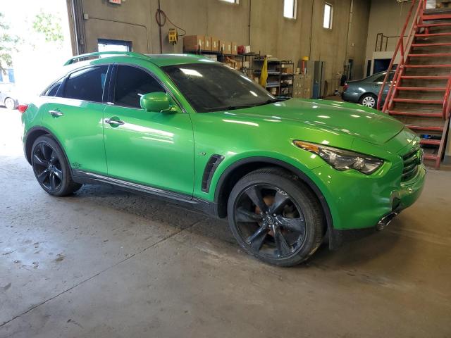 JN8CS1MW9FM483666 - 2015 INFINITI QX70 GREEN photo 4