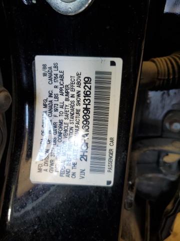 2HGFA16909H316219 - 2009 HONDA CIVIC EXL 黑色 照片 13