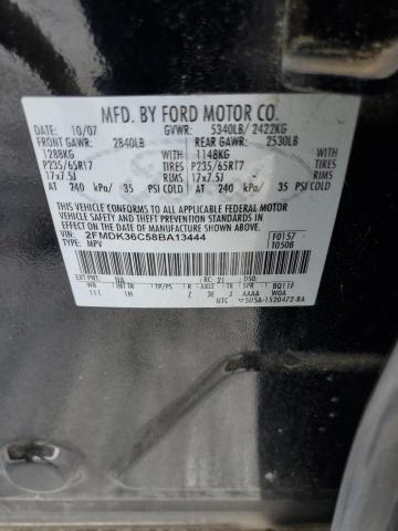 2FMDK36C58BA13444 - 2008 FORD EDGE SE BLACK photo 14