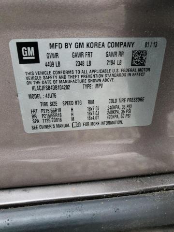 KL4CJFSB4DB104202 - 2013 BUICK ENCORE CONVENIENCE 灰色 照片 13