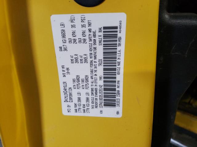 1D7HU18D35J535142 - 2005 DODGE RAM 1500 ST YELLOW photo 12