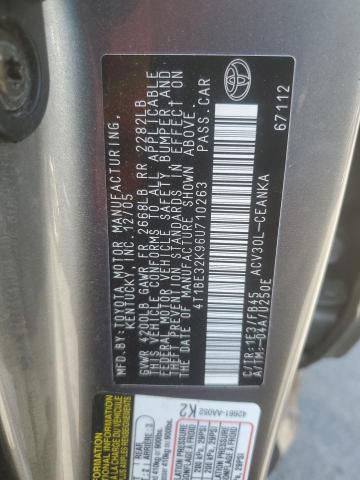 4T1BE32K96U710263 - 2006 TOYOTA CAMRY LE CHARCOAL photo 12