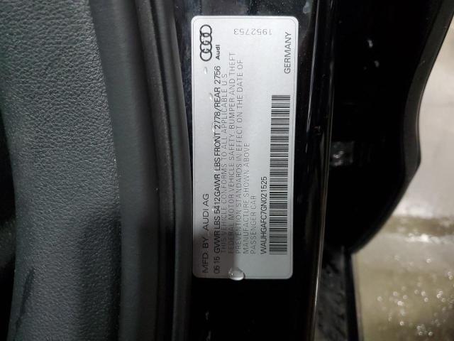 WAUHGAFC7GN021525 - 2016 AUDI A6 PRESTIGE შავი ფოტო 13