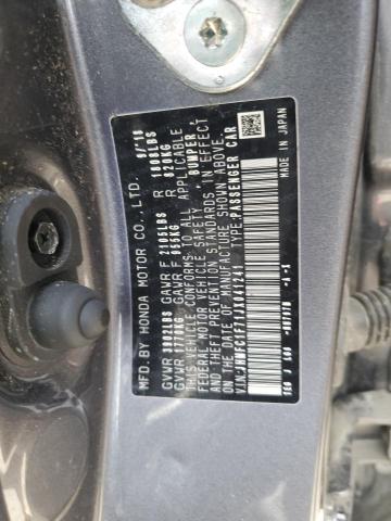 JHMFC1F71JX041241 - 2018 HONDA CIVIC EXL GRAY photo 12