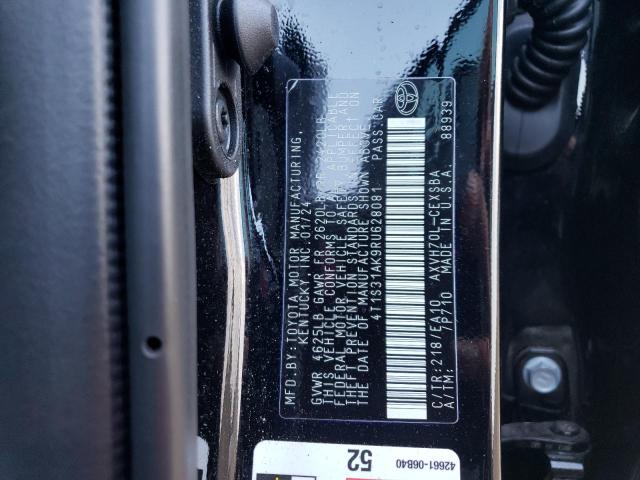 4T1S31AK9RU628081 - 2024 TOYOTA CAMRY SE NIGHT SHADE BLACK photo 12