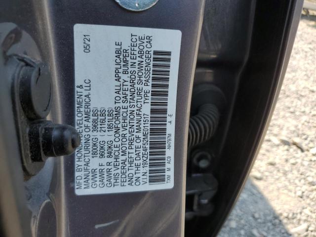 19XZE4F52ME011517 - 2021 HONDA INSIGHT EX GRAY photo 12