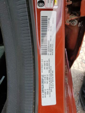 1C3CDZCB5CN222225 - 2012 DODGE AVENGER SXT ORANGE photo 12