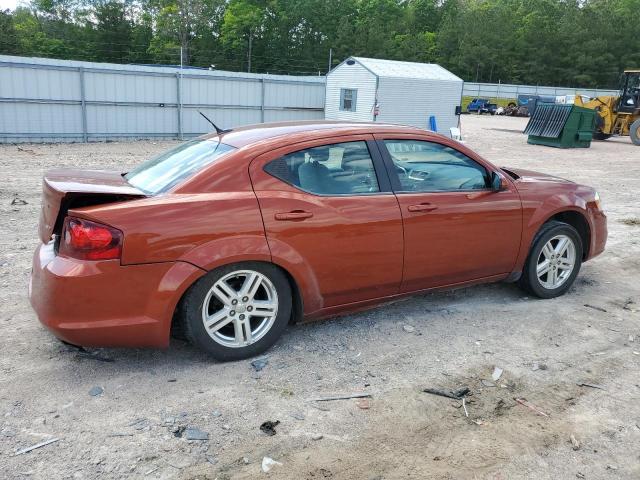 1C3CDZCB5CN222225 - 2012 DODGE AVENGER SXT ORANGE photo 3