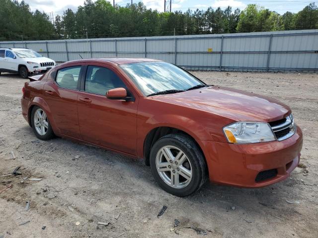 1C3CDZCB5CN222225 - 2012 DODGE AVENGER SXT ORANGE photo 4