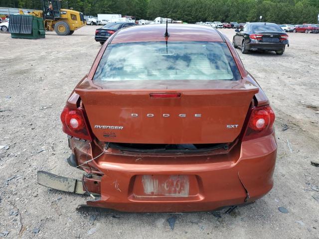 1C3CDZCB5CN222225 - 2012 DODGE AVENGER SXT ORANGE photo 6