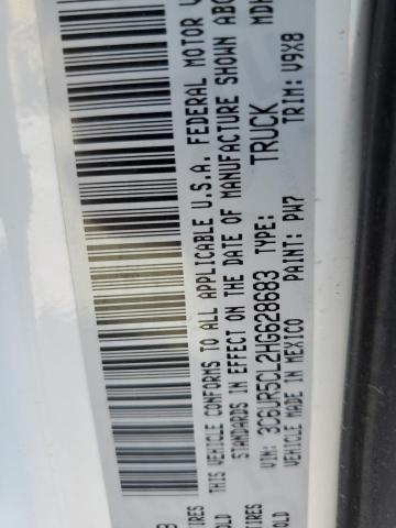 3C6UR5CL2HG628683 - 2017 RAM 2500 ST WHITE photo 12