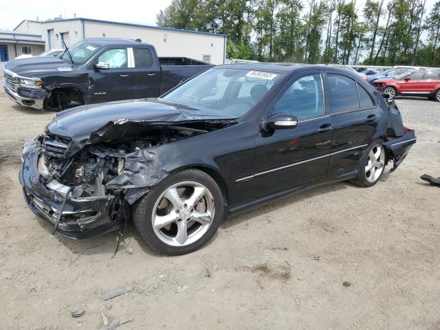 WDBRF40J35F689511 - 2005 MERCEDES-BENZ C 230K SPORT SEDAN BLACK photo 1