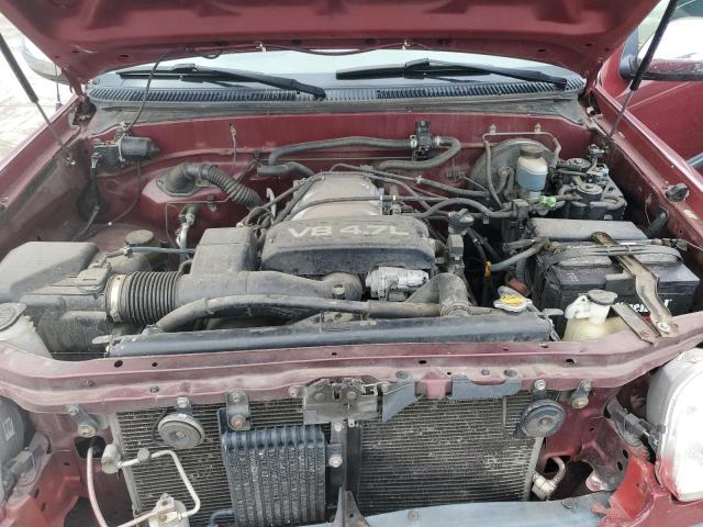 5TBRT3414YS051912 - 2000 TOYOTA TUNDRA ACCESS CAB 栗色 照片 11