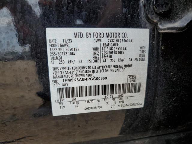 1FM5K8AB4PGC00360 - 2023 FORD EXPLORER POLICE INTERCEPTOR 黑色 照片 14