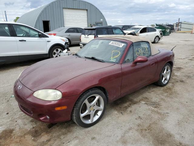 JM1NB353230304410 - 2003 MAZDA MX-5 MIATA BASE MAROON photo 2