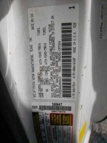 5TFSX5EN4GX042615 - 2016 TOYOTA TACOMA ACCESS CAB თეთრი ფოტო 12