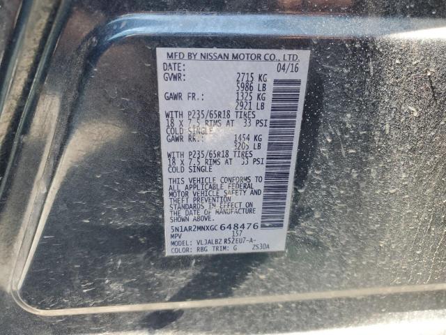 5N1AR2MNXGC648476 - 2016 NISSAN PATHFINDER S BLUE photo 13