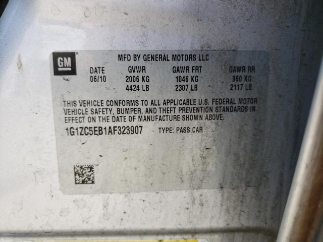 1G1ZC5EB1AF323907 - 2010 CHEVROLET MALIBU 1LT SILVER photo 12