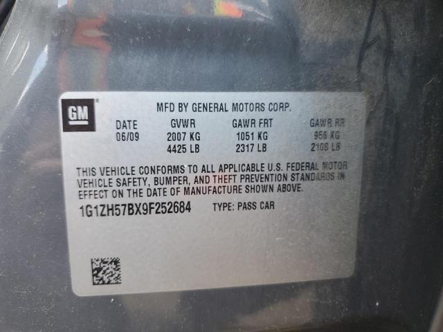 1G1ZH57BX9F252684 - 2009 CHEVROLET MALIBU 1LT Boz foto 12