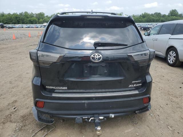 5TDJKRFH5FS202662 - 2015 TOYOTA HIGHLANDER XLE BLACK photo 6