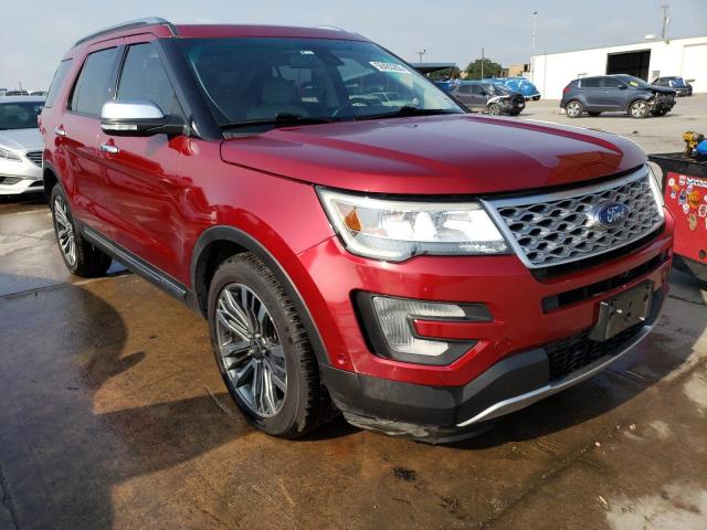 1FM5K8HT2GGC65688 - 2016 FORD EXPLORER PLATINUM RED photo 4